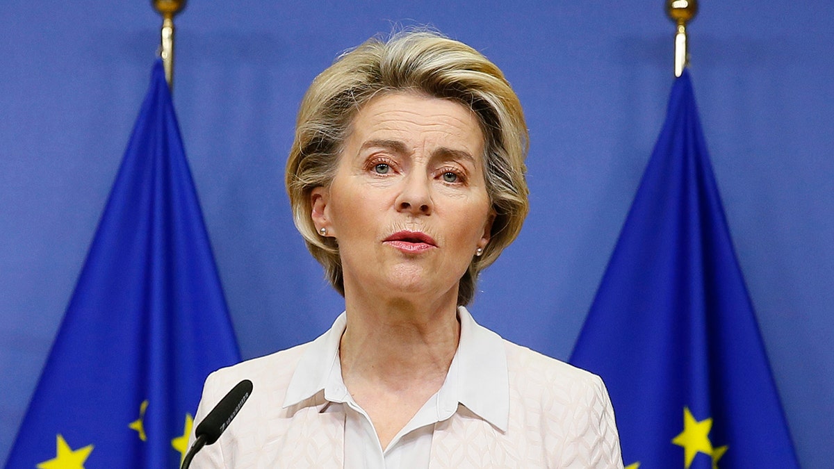 European Commission President Ursula von der Leyen and other EU leaders called on the United States Friday to start boosting its vaccine exports to contain the global COVID-19 crisis. (Julien Warnand)