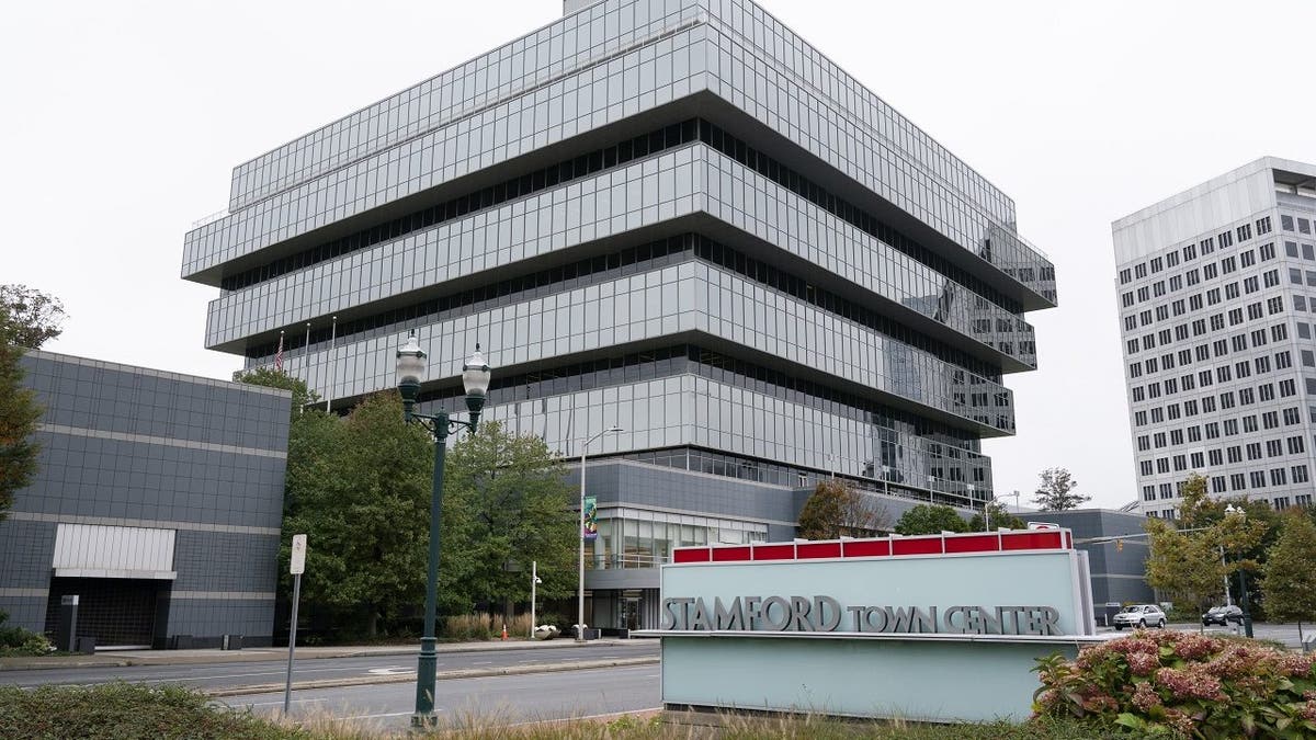 File photo shows Purdue Pharma headquarters in Stamford, Conn.