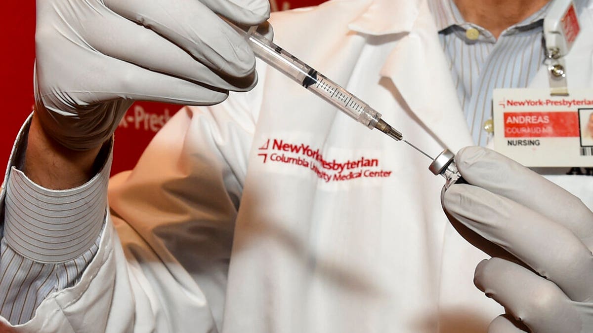 The COVID-19 vaccine is prepped for healthcare workers at NewYork-Presbyterian/Columbia University Irving Medical Center, on Tuesday, Dec. 15, 2020, in New York. (Diane Bondareff/AP Images for NewYork-Presbyterian)