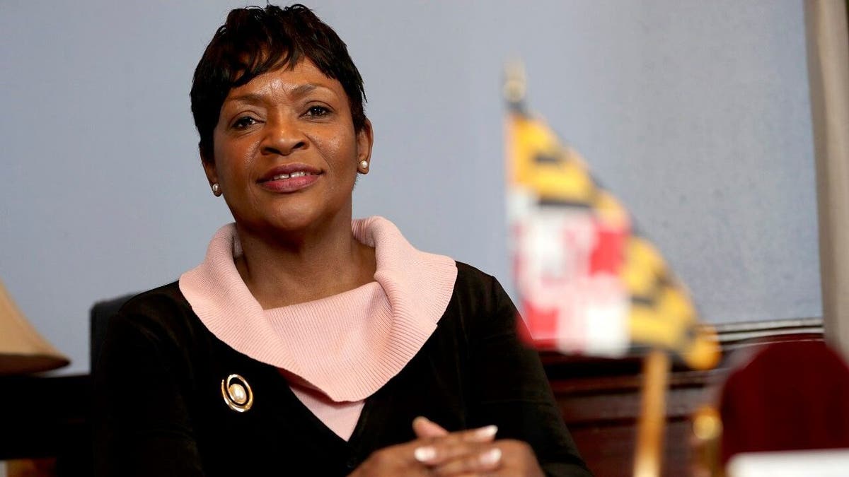  FILE - In this Thursday, Jan. 2, 2020 photo, Maryland House Speaker Adrienne Jones is seen during an interview with The Associated Press in Annapolis, Md. (AP Photo/Julio Cortez, File)