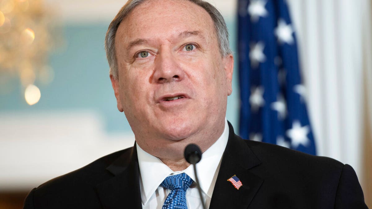 In this Nov. 24 photo, Secretary of State Mike Pompeo speaks to the media prior to meeting with Kuwaiti Foreign Minister Sheikh Ahmad Nasser Al-Mohammad Al-Sabah at the State Department in Washington. (Saul Loeb/Pool Photo via AP, File)