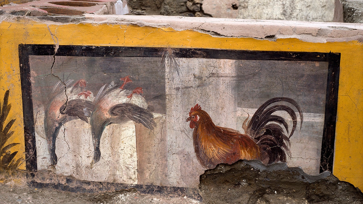 An undated photo made available by the Pompeii Archeological park press office shows the thermopolium in the Pompeii archeological park, near Naples, Italy. (Luigi Spina/Parco Archeologico di Pompei via AP)