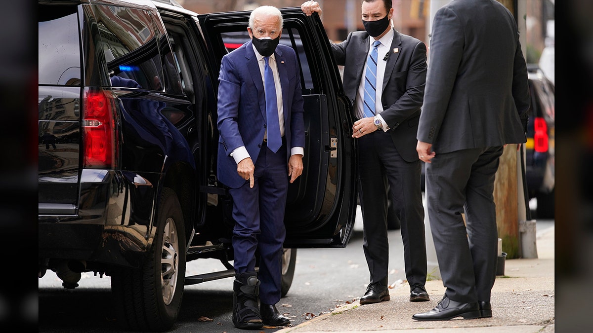 Biden Shows Off Walking Boot For First Time Since Injury, Says He Feels ...