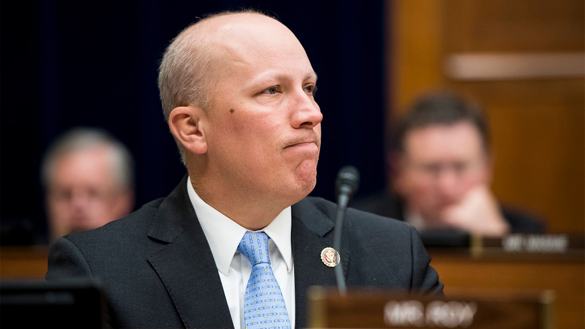 Rep. Chip Roy, R-Texas, left, listens during the House Oversight and Reform Committee markup of a resolution authorizing issuance of subpoenas related to security clearances and the 2020 Census on Tuesday, April 2, 2019. Roy lost an election to be the next House Republican Conference chair to Rep. Elise Stefanik, R-N.Y. (Photo By Bill Clark/CQ Roll Call)