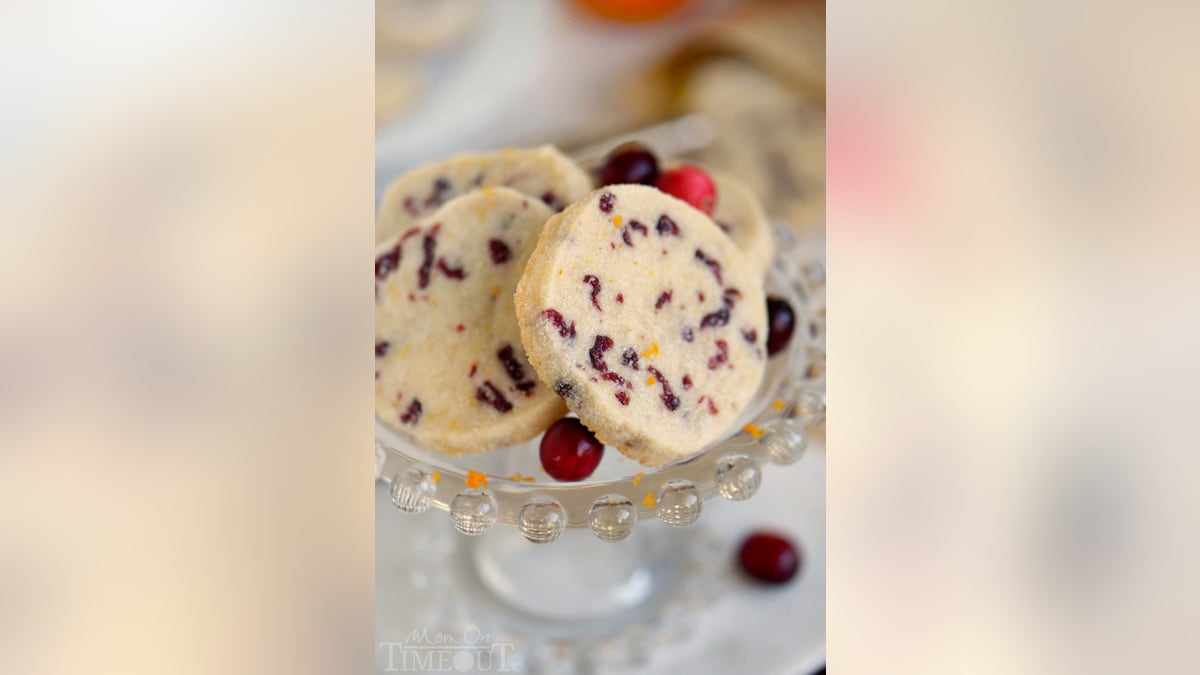Cranberry Orange Shortbread Cookies