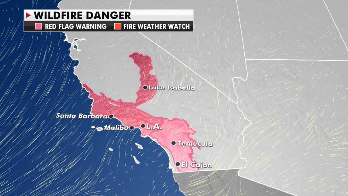 Wildfire danger continues in California.