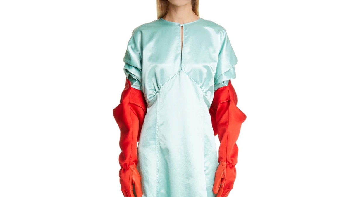 ​ The "Gloved Double Satin Bolero” dress made by designer Meryll Rogge. (Nordstrom).  ​