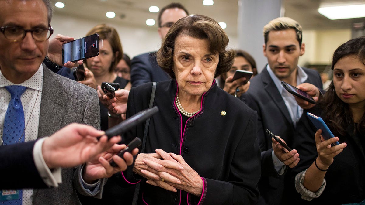 U.S. Sen. Dianne Feinstein, D-Calif., speaks to reporters Sept. 27, 2018, in Washington. (Getty Images)