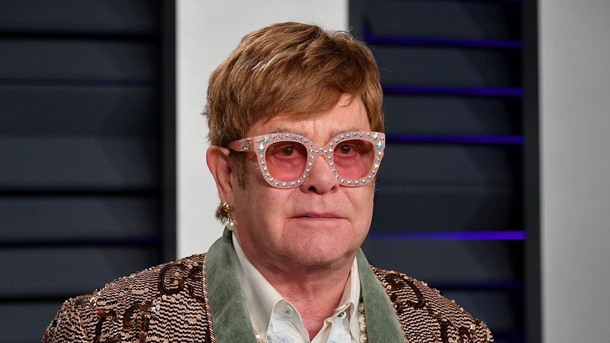 Elton John is seen in Beverly Hills, Calif., Feb. 24, 2019. (Getty Images)