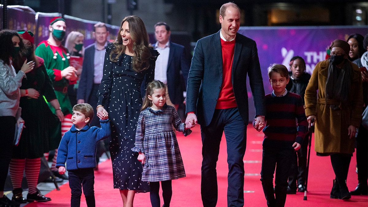 During the show, William gave a speech before making his way to the Royal Box where the family took in the show donning face masks, according to a report. (Photo by Aaron Chown - WPA Pool/Getty Images)