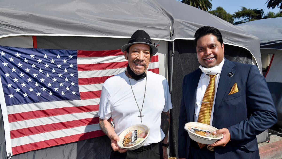 (L-R) Danny Trejo and Dr. Michael Everest, founder and co-Chairman, The Everest Foundation