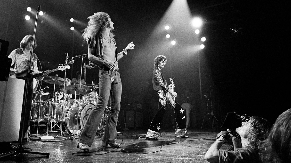 Led Zeppelin performing