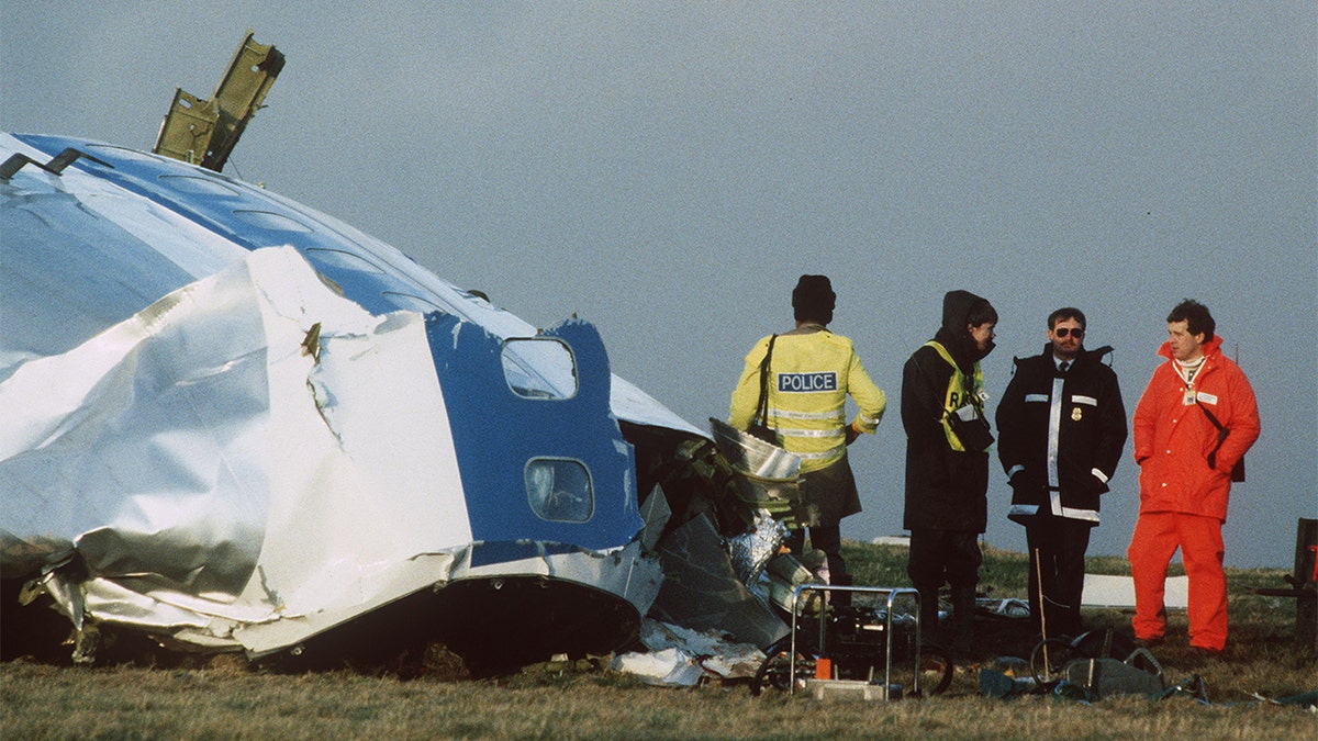 Investigators are the scene of Lockerbie bombing