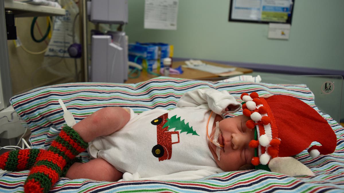 The day team helped get the costumes onto the babies.