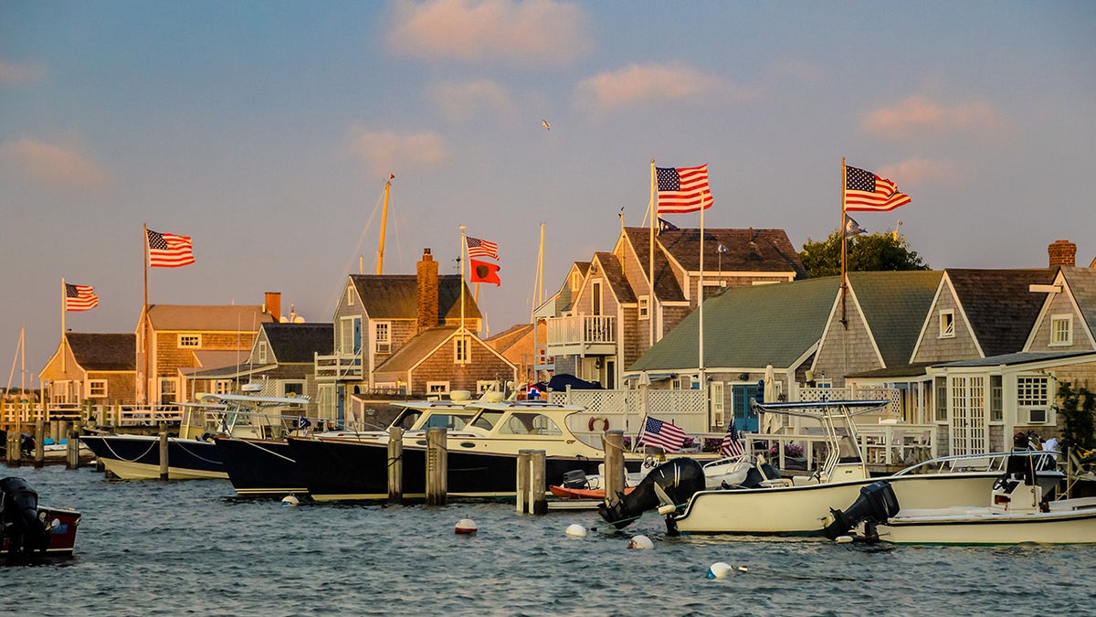 Nantucket sunset waterside