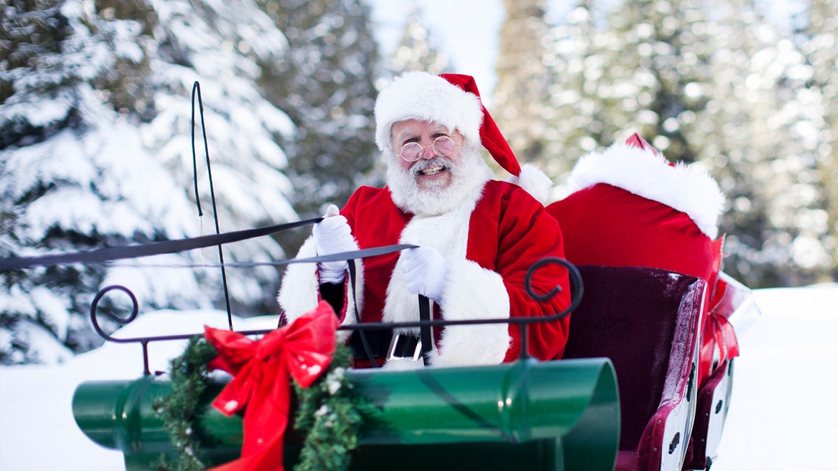 Santa in sleigh