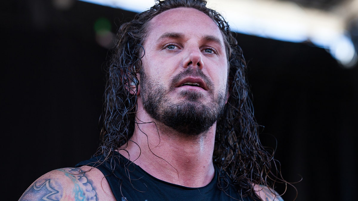 As I Lay Dying singer Tim Lambesis was hospitalized Wednesday after he burned 25% of his body while trying to set a bon fire. (Photo by Chelsea Lauren/Getty Images)