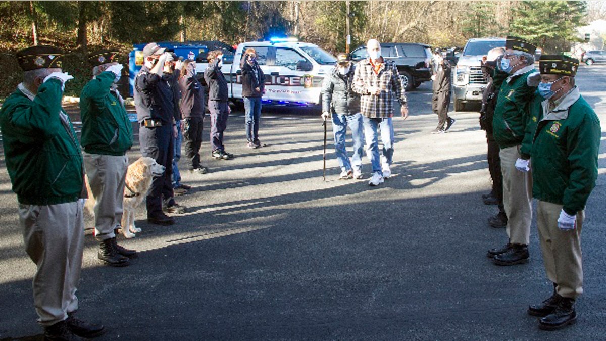 The local VFW Post 764 and Peters Twp Police, Fire Department and Medics did a salute in honor of Andrew's birthday.