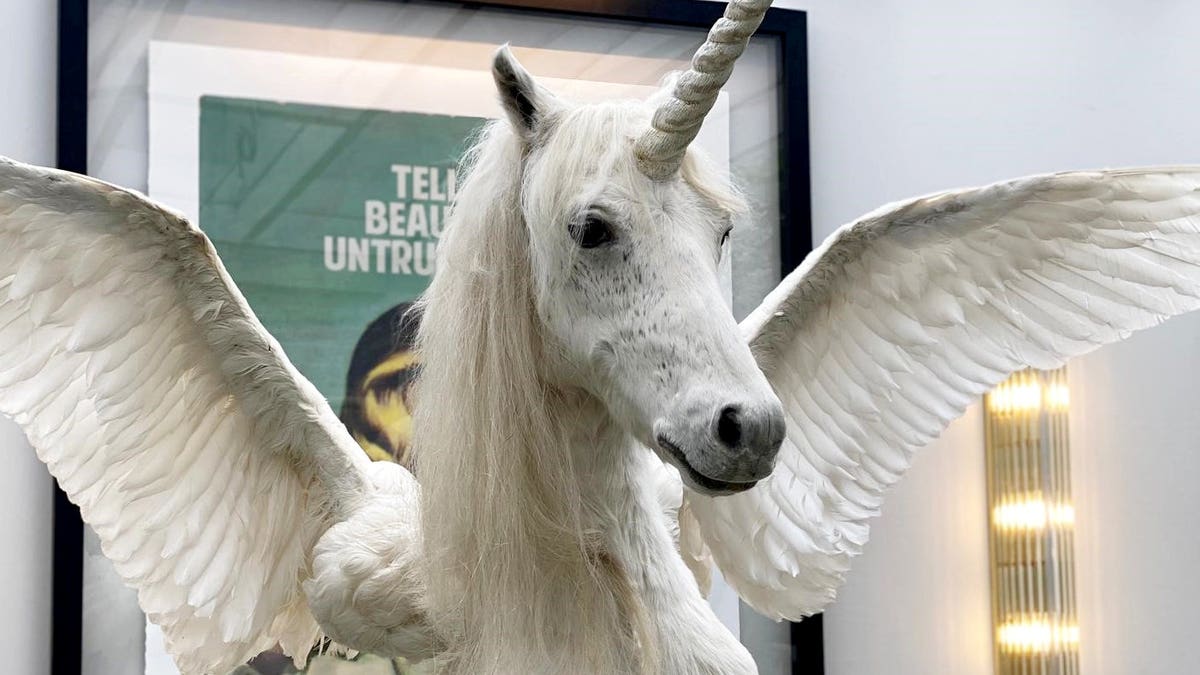 “We have never sold a giant unicorn before. The creature is a symbol of rarity and it’s certainly a rarity for us,” said auctioneer Jonathan Newey.