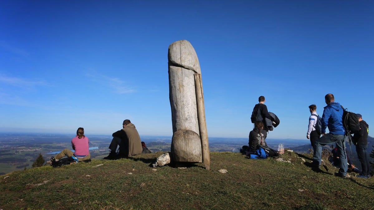 The peculiar sculpture suddenly vanished from a mountainside in Bavaria, Germany.