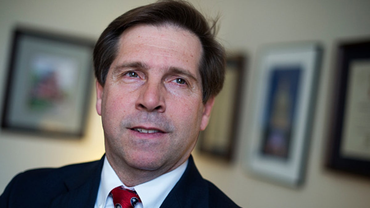 Rep. Chuck Fleischmann, R-Tenn., is interviewed by CQ Roll Call in his Cannon Building office, about losing his parents to cancer, February 25, 2016. (Photo By Tom Williams/CQ Roll Call)