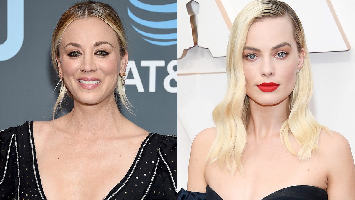 Kaley Cuoco, left, and Margot Robbie both portray comic book character, Harley Quinn, in different projects.