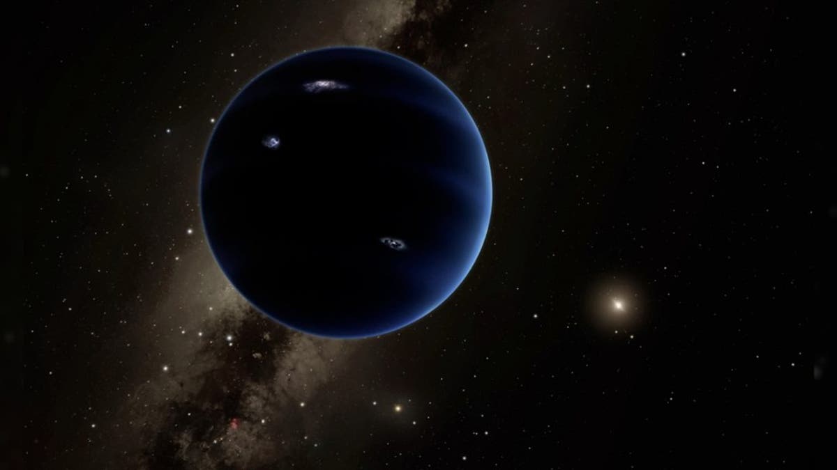 Artist's illustration of Planet Nine, a hypothetical world that some scientists think lurks undiscovered in the far outer solar system. (R. Hurt (IPAC)/Caltech)