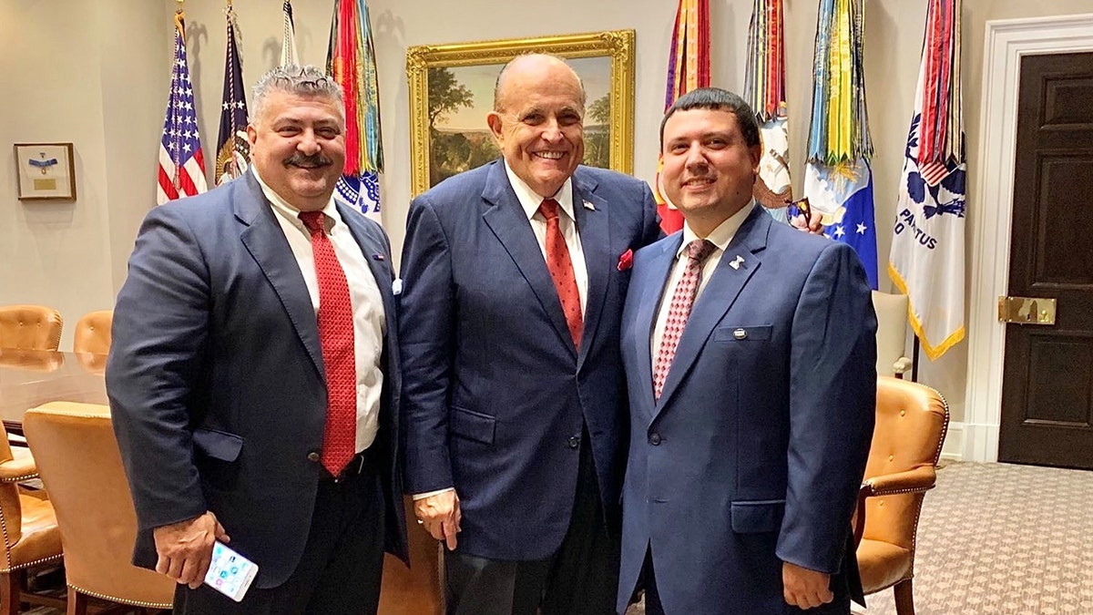Xavier DeGroat, founder and CEO of the Xavier DeGroat Autism Foundation, is pictured here with former New York City Mayor Rudy Giuliani and Sam Luongo, an assistant to Giuliani. Guiliani and DeGroat met in 2016 and have bonded over autism advocacy. Guiliani helped DeGroat land the White House internship. 