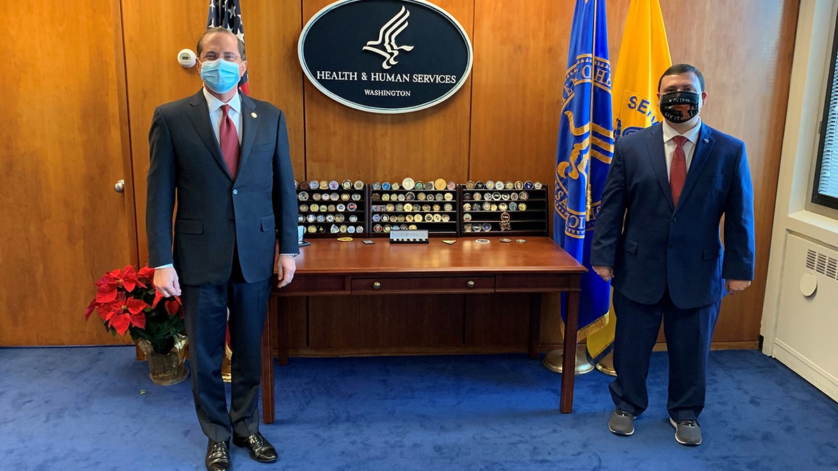 Xavier DeGroat, a 30-year-old autism advocate, met with Health and Human Services Secretary Alex Azar in 2020 to talk about the stress the coronavirus pandemic is having on people with autism. 