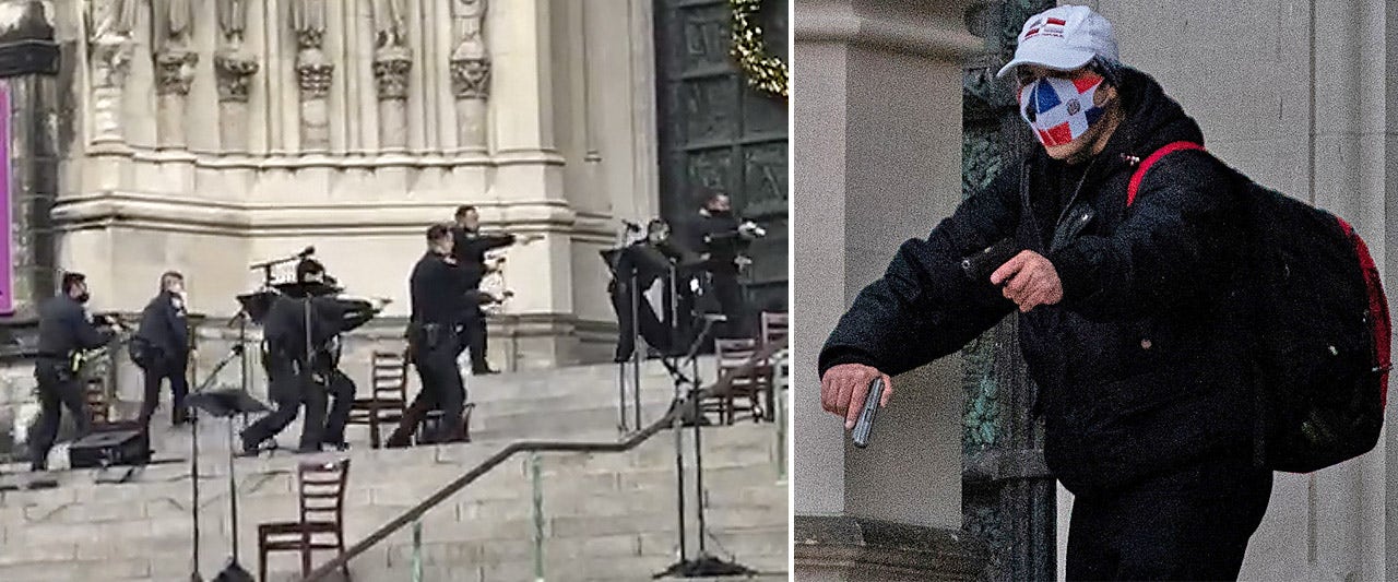 Shocking video emerges from deadly New York City cathedral shooting in broad daylight