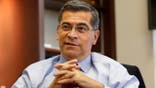 FILE - In this Oct. 10, 2018, file photo, California Attorney General Xavier Becerra discusses various issues during an interview with The Associated Press, in Sacramento, Calif. (AP Photo/Rich Pedroncelli, File)