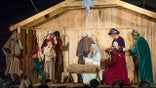 FOUNTAIN VALLEY, CA - DECEMBER 10: Volunteers portray the manger scene outside the Church of Jesus Christ in Fountain Valley as part of the church's living creche this year. ///ADDITIONAL INFO: fv.1217.livingcrech.kjs --- Photo by KEVIN SULLIVAN / Orange County Register -- 12/10/15 Church of Jesus Christ The church will present a "living creche" Thursday-Sunday evenings. Live "actors" will portray the manger scene for 10 minutes every half hour starting at 6 p.m. on all three nights. The last scene is at 8:30 p.m. There also will be nativity scenes from around the world set up inside the facility. 12/10/15 (Photo by Kevin Sullivan/Digital First Media/Orange County Register via Getty Images)