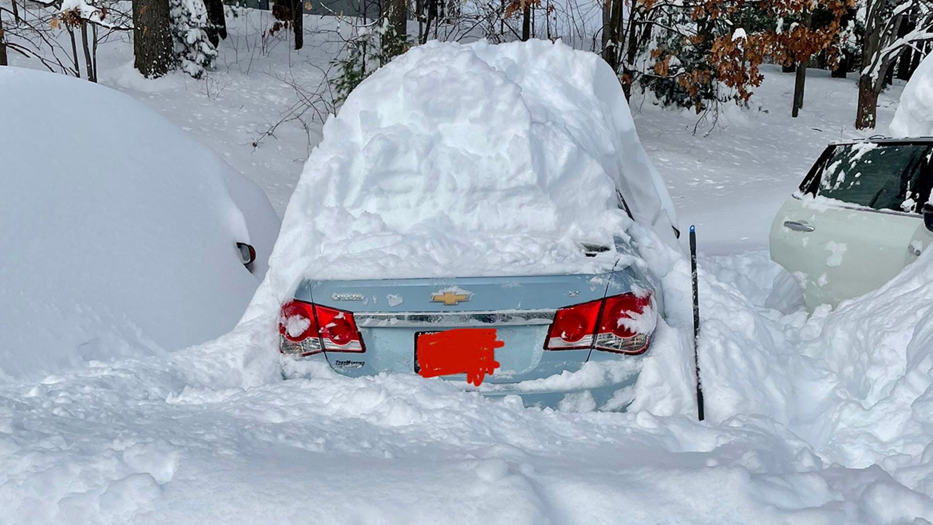 My car in Clifton Park, NY. Where I am in the Capital Region we woke up Dec 17th, to roughly 2 feet and the plows left us a little extra! How thoughtful 😂 Laura Huggins