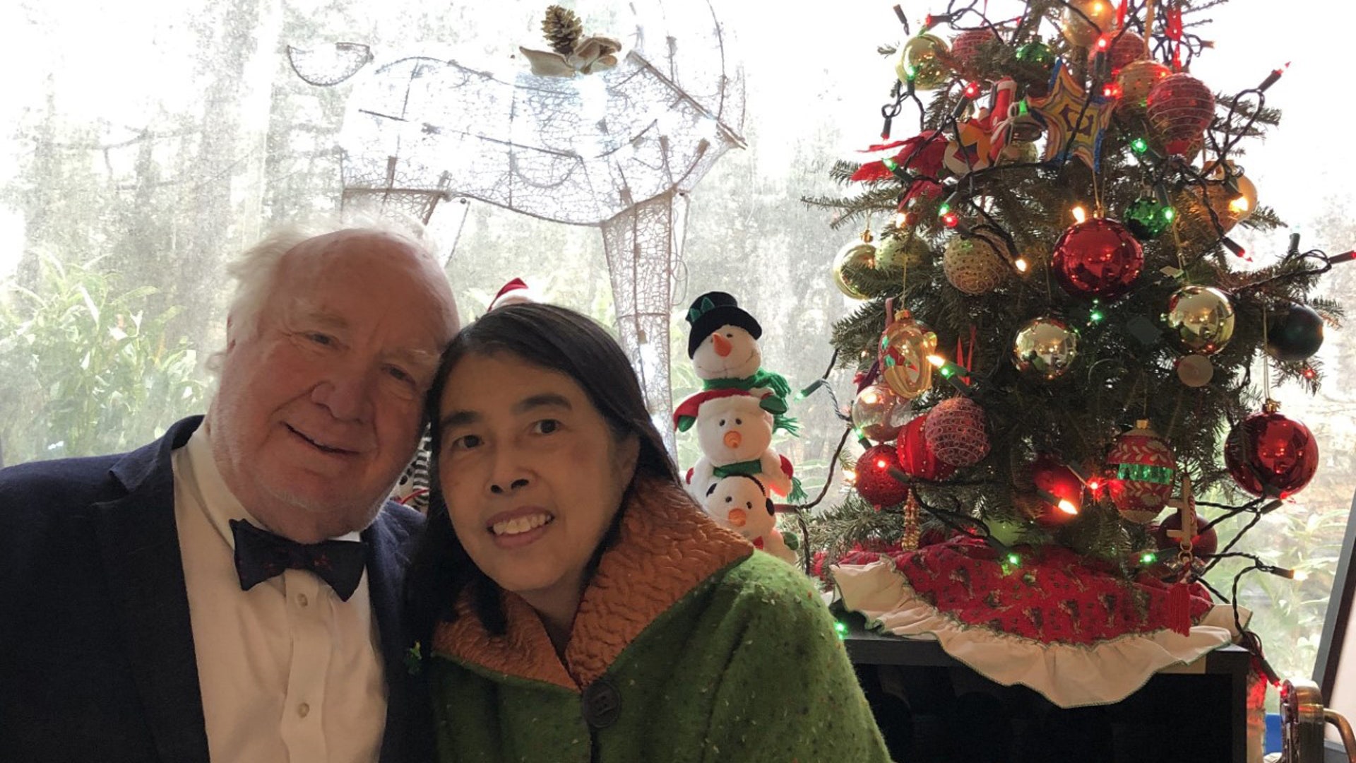 Dear Fox News officer: During the pandemic, we created outdoor dining site on our porch, so our Christmas decorations now are in our outdoor dining site. Enclosed please find the pictures we took today, My husband and I love Fox News May Christmas to all of you. Xia-ke Gao, MD Peter F Alexander. LA