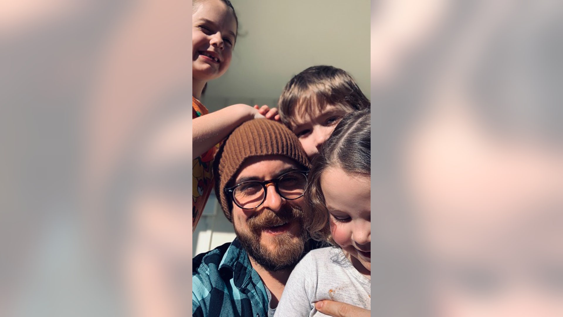 My son and his family in California along with my granddaughter pondering the world….