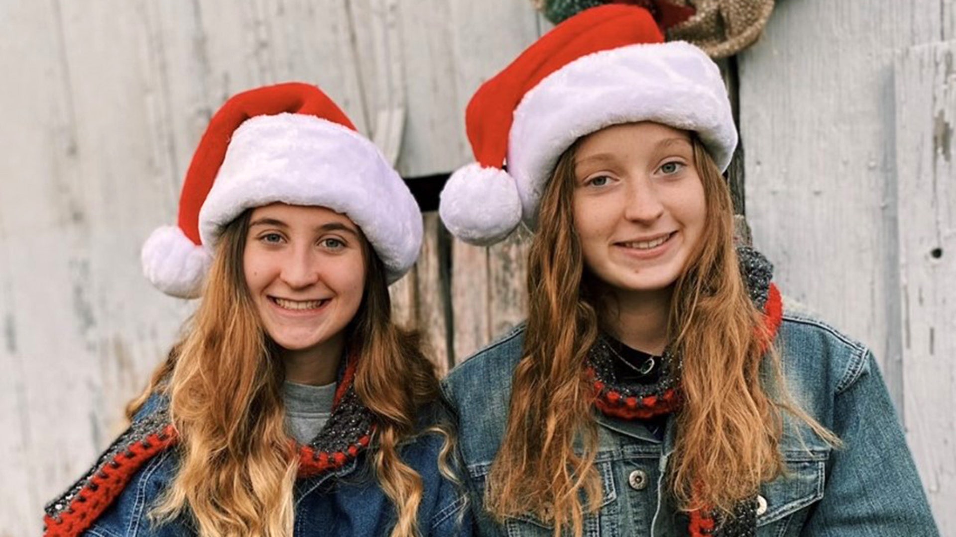 This is a Christmas photo of my sister and I at our family farm in Derby KS. We are thankful for family &amp; friends. Also, we feel fortunate that we have been able to go in person to our high school a couple days a week. Who knew we would miss school so much! Thank you, Cassady &amp; Amelia Young