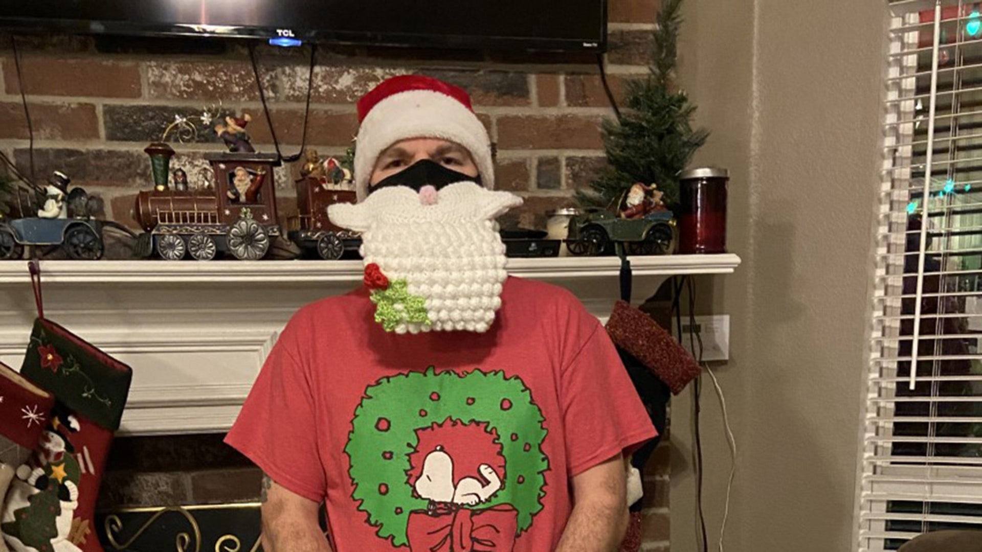 My wife made me this awesome mask to wear to school and bring joy to my sixth grade students. They absolutely loved it! Fernando Sanchez Waxahachie, TX