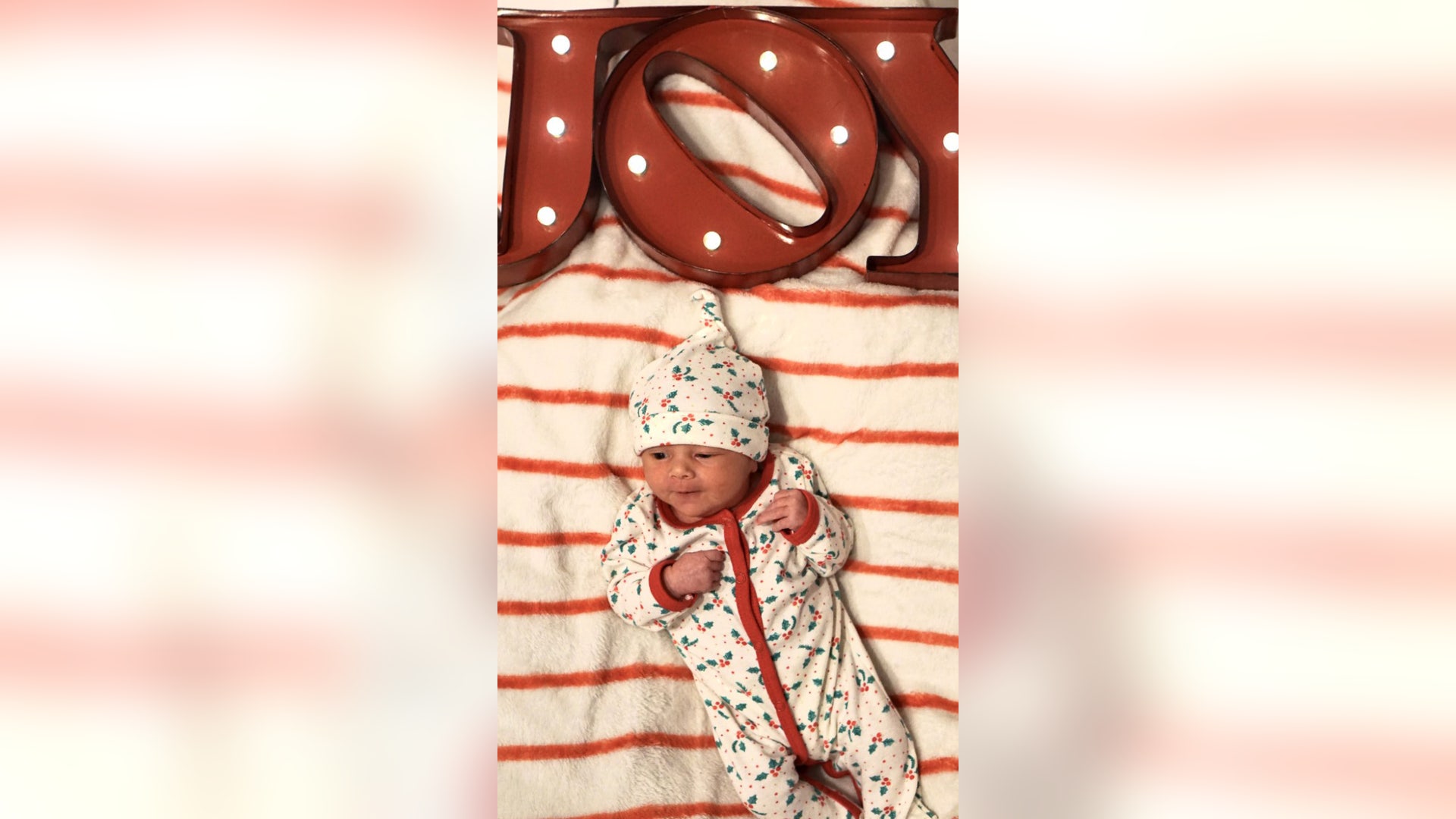 My rainbow baby granddaughter is bringing our family so much joy this holiday season! This is the little Christmas cutie we get to cuddle.