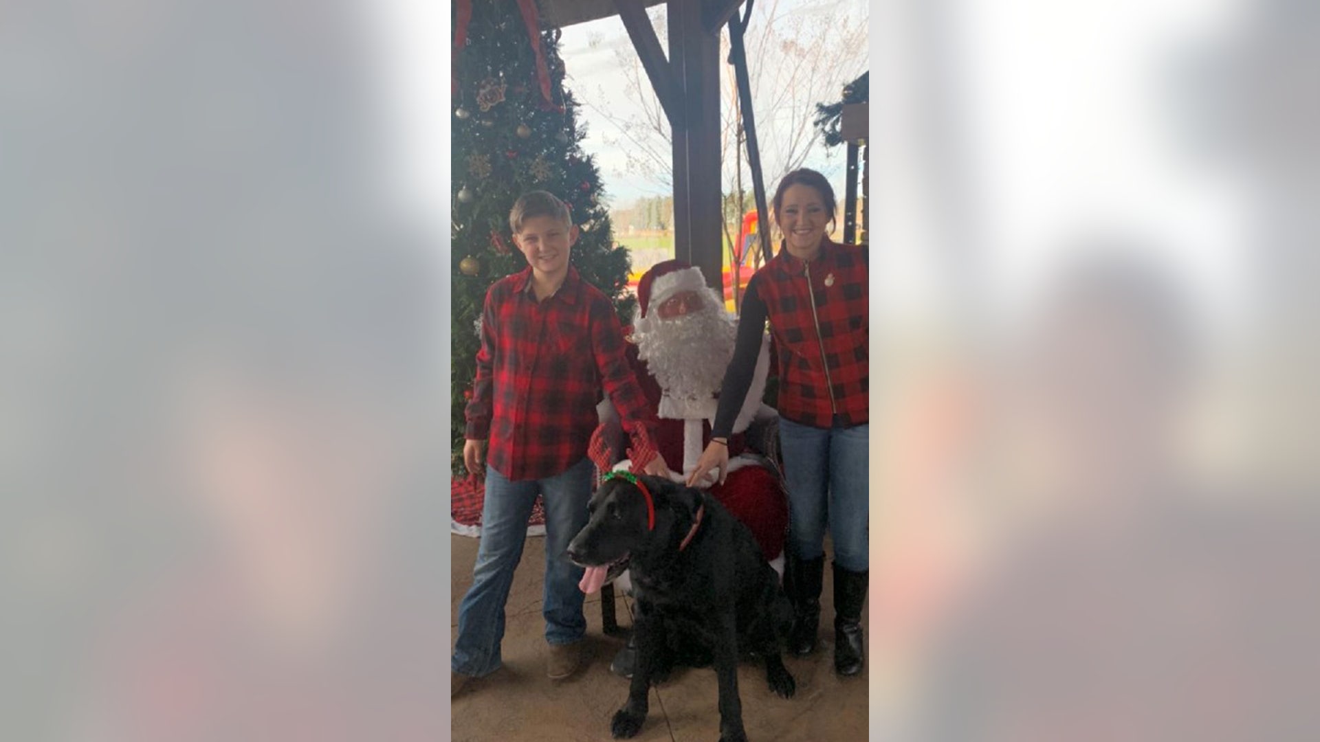 Me and my two sons visiting Santa from Georgia