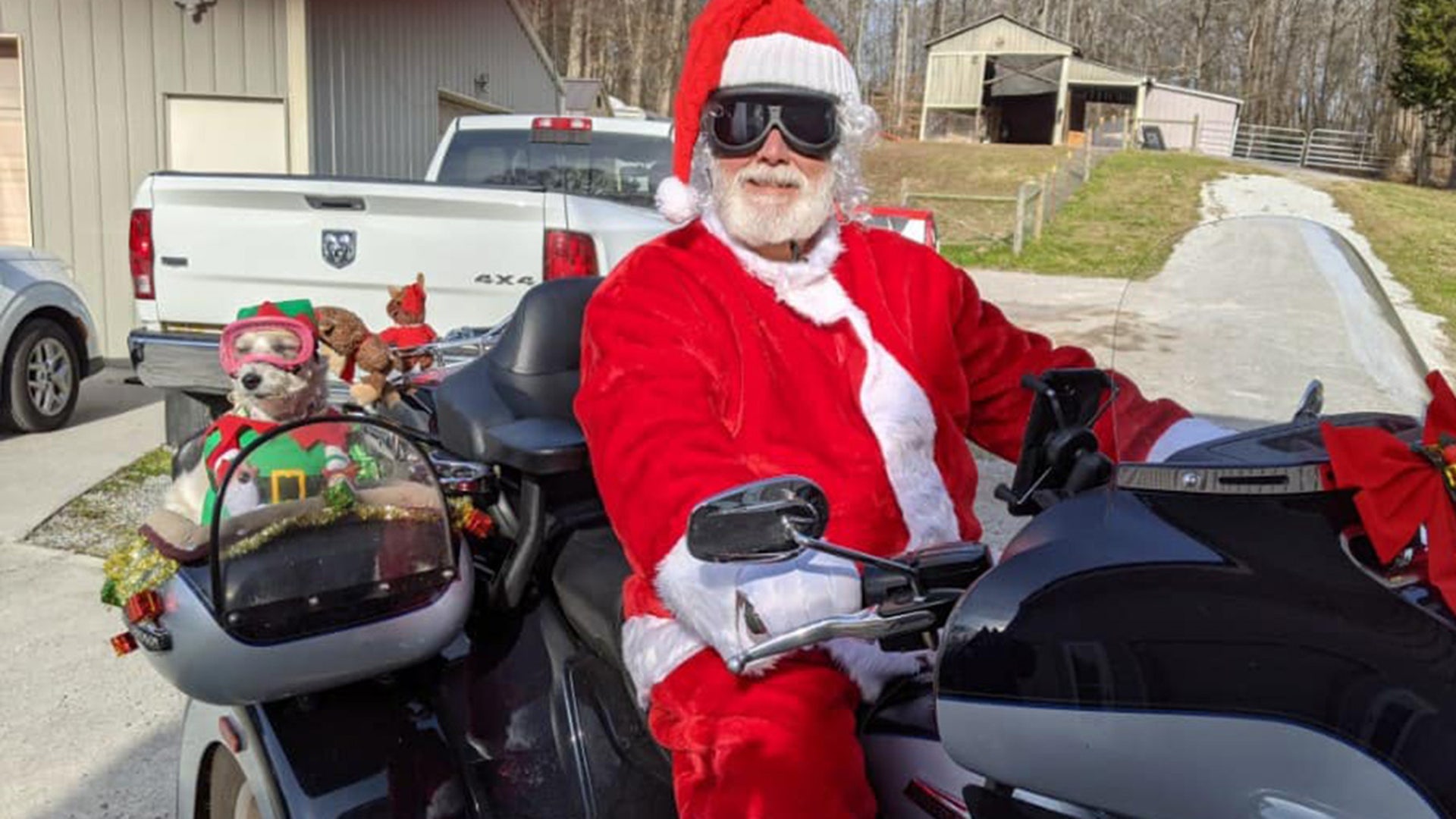 My "Elf" and I ride around small town TN handing out candy canes to kids of all ages and hope to bring smiles to their faces