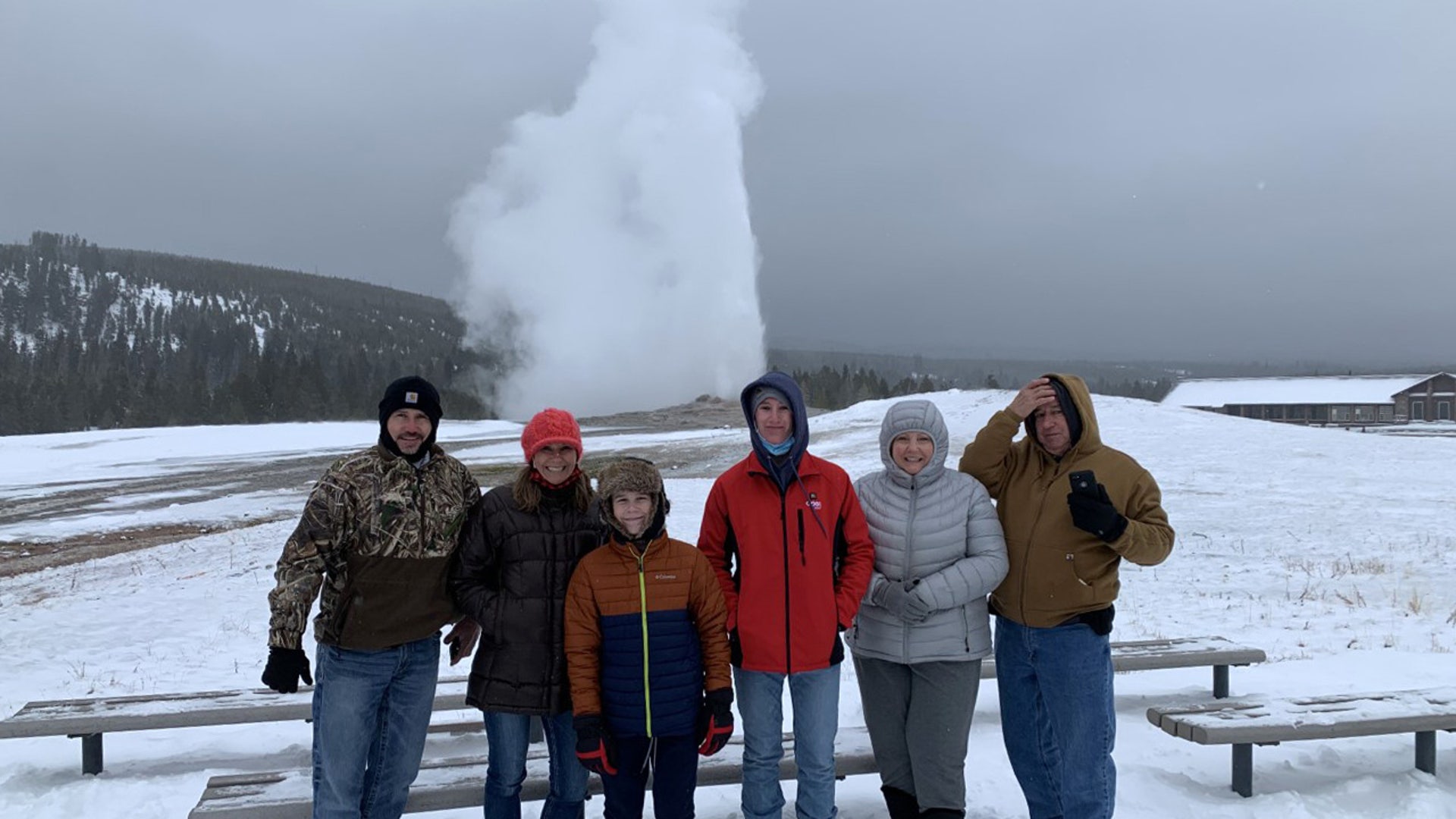 The Gambrell family from Honea Path, SC celebrated the Christmas holidays in Yellowstone. Seeing Old Faithful and the snow was an exciting during the holidays.