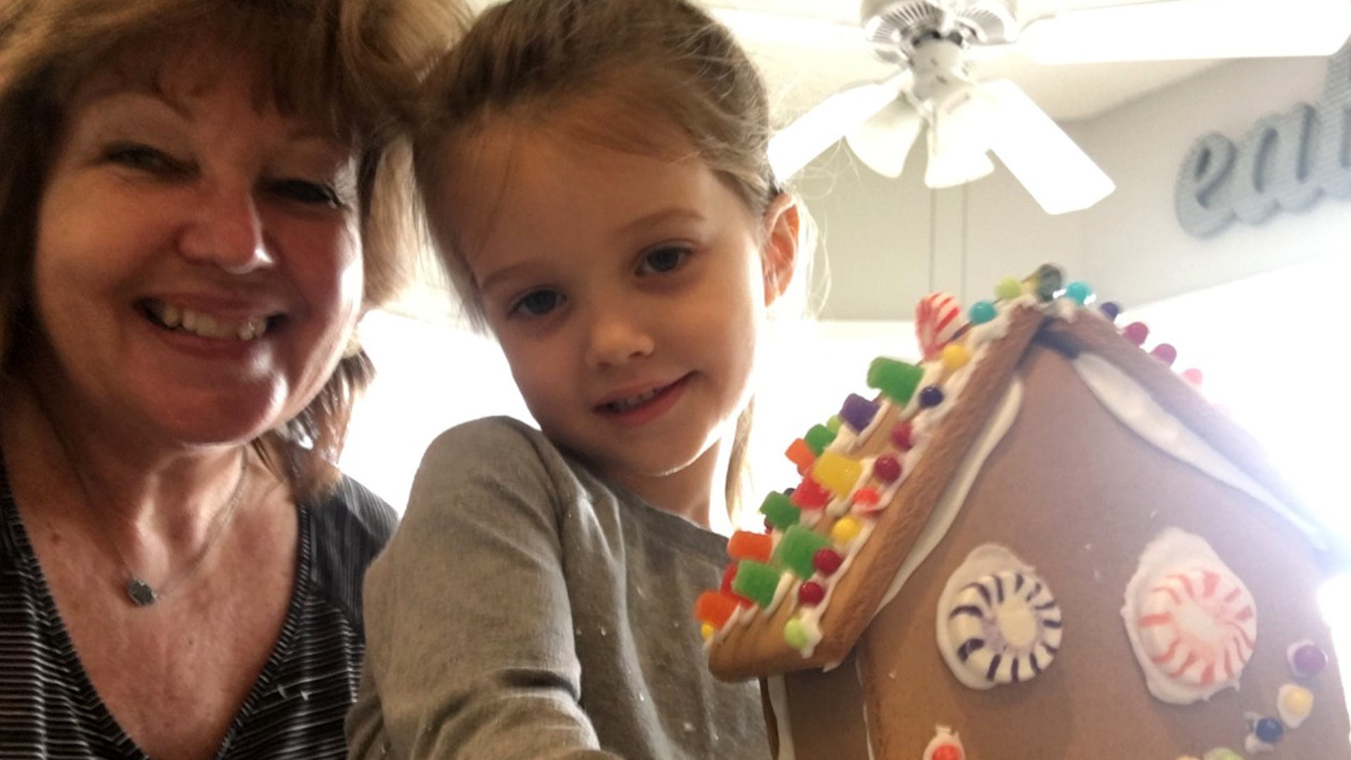My 3 1/2 year old granddaughter, Greycen, making her first gingerbread house! Merry Christmas, Fox News!