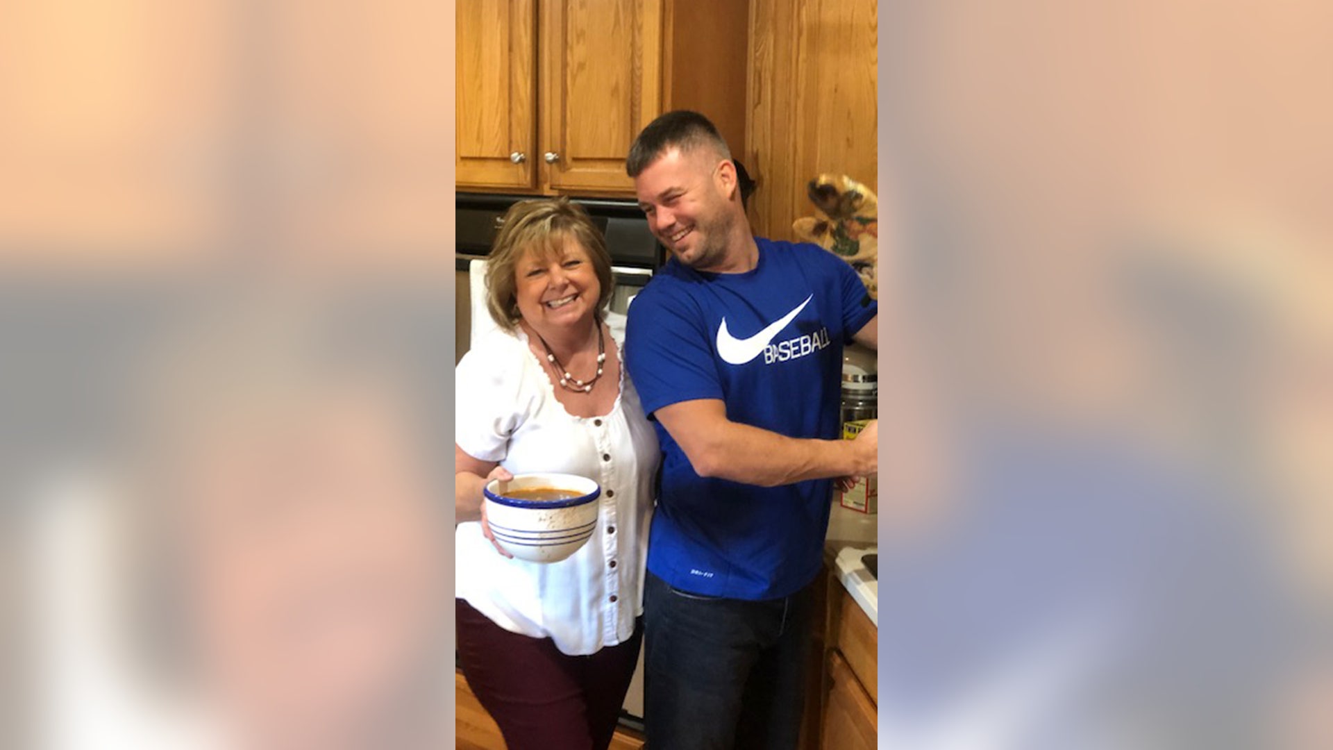 This is my son, Jonathon Shuler. He has taken time away from his work to visit with us. We enjoy cooking together. Jonathon works long hours on the front line. His store was one of the first in the nation to give Covid test.