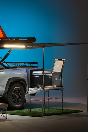 Toyota Tacoma with a TOILET