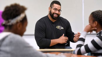 Former NFL player Urschel sells virtue of math to youngsters