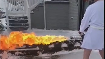 Kentucky man goes viral for clearing snowy driveway with flamethrower