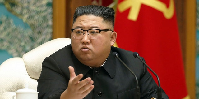 In this Nov. 15, 2020, file photo, North Korean leader Kim Jong Un attends a meeting of the ruling Workers' Party Politburo in Pyongyang, North Korea. (Korean Central News Agency/Korea News Service via AP, File)
