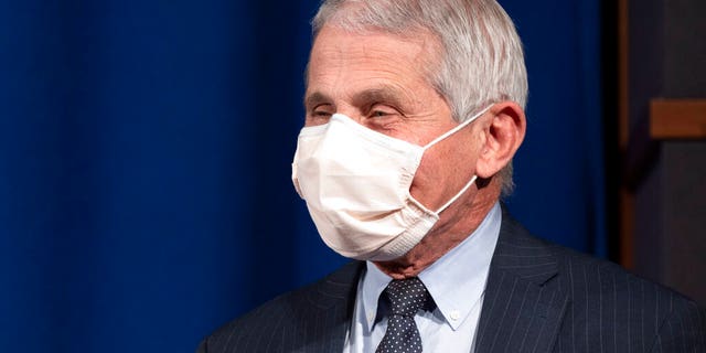 Dr. Anthony Fauci, director of the National Institute of Allergy and Infectious Diseases at the National Institutes of Health (NIH), speaks during a ceremony awarding the Nobel Prize medal and prize to Harvey J. Alter, laureate in physiology or medicine, at NIH in Bethesda, Md., Tuesday, Dec. 8, 2020. (AP Photo/Jacquelyn Martin)