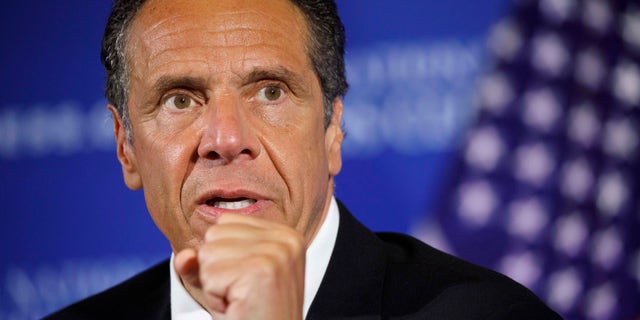 In this May 27, 2020, file photo, New York Gov. Andrew Cuomo speaks during a news conference at the National Press Club in Washington. (AP Photo/Jacquelyn Martin, File)