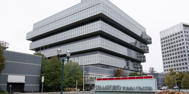 File photo shows Purdue Pharma headquarters in Stamford, Conn. 